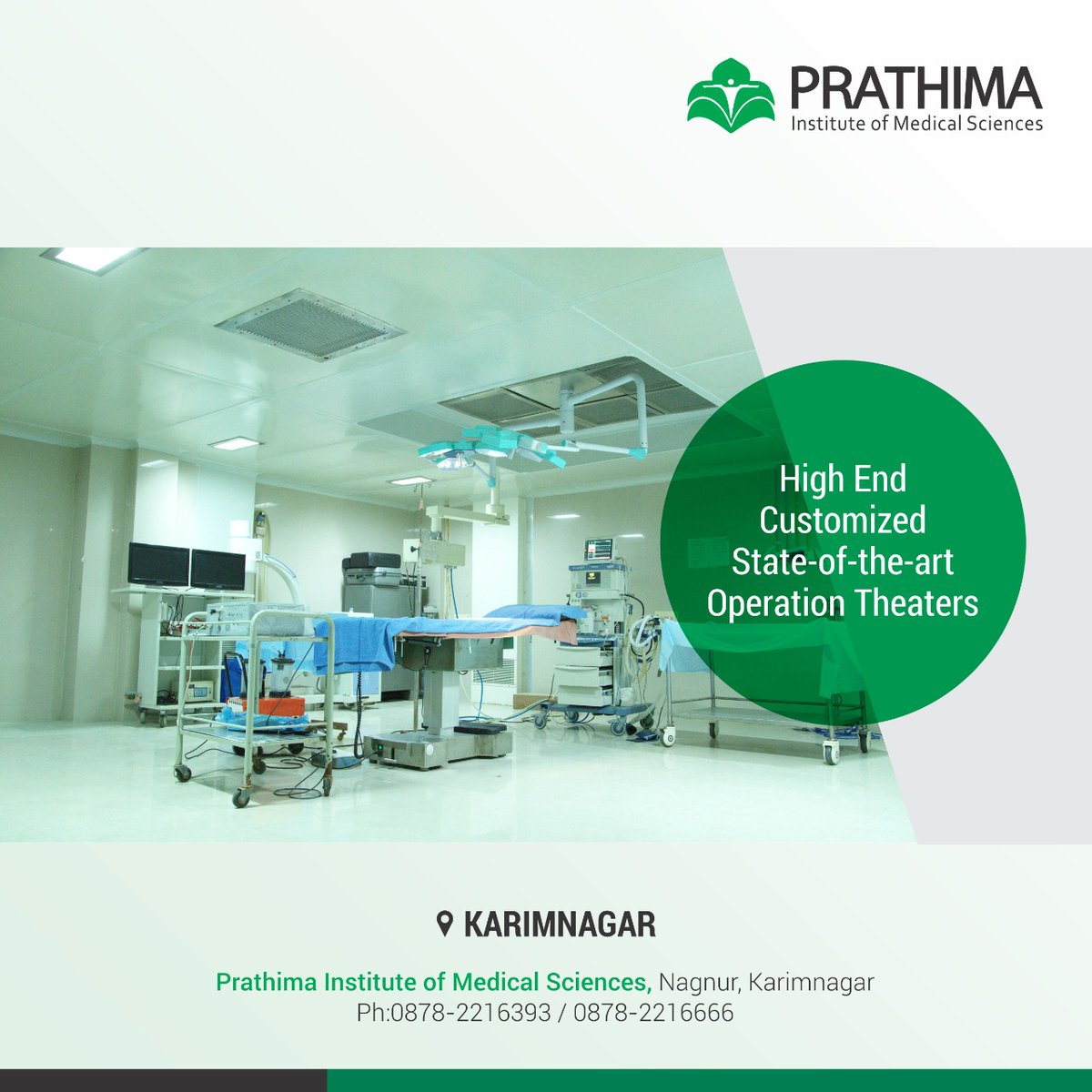 Prathima Institute of Medical Sciences (#PrathimaHospitals) Karimnagar

Equipped with High-End Customized State-of-the-art Operation Theaters.

For any Medical Emergency 
📞:: 0878 221 6666 / 0878 221 6393

#operationtheaters #Operation #Surgery #OT #criticalcare #pims