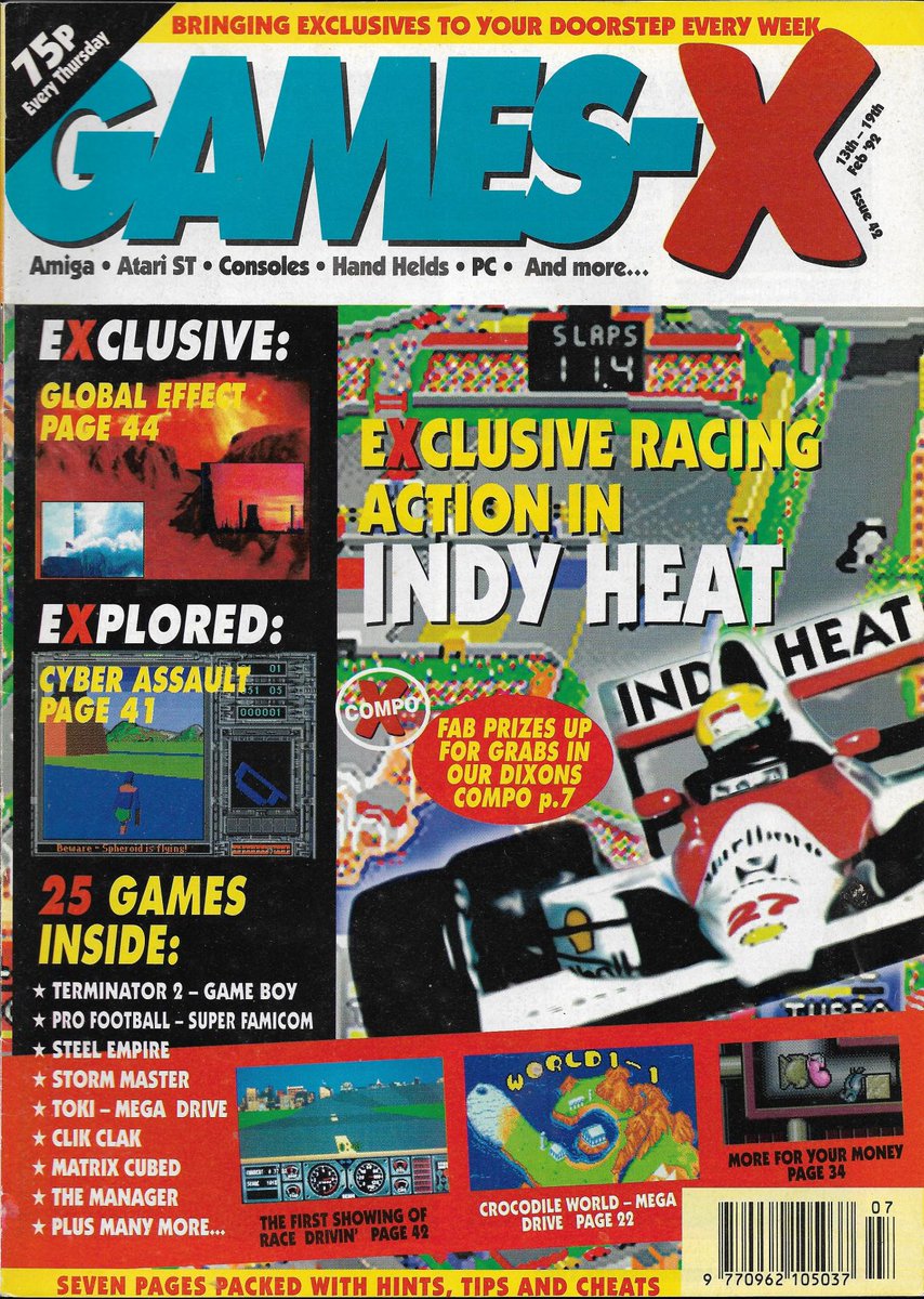 AmigaReReview's tweet photo. #GamesX issue 42 from February 1992. Using an #F1 car to promote the review of an #Indycar game? Was there a quicker way to annoy motorsport fans? #Retro #RETROGAMING #IndyHeat #Amiga https://t.co/5Ay1CT2HMr