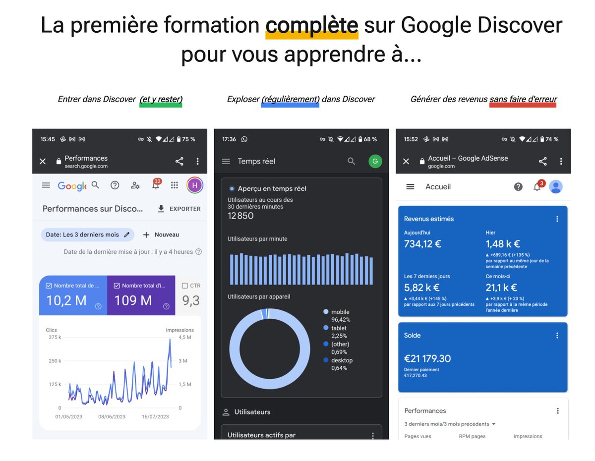 😂 "Ivre, il fait son lancement en Août" 

Apprenez enfin à dompter Google Discover !👇

discover-club.com

Avec la participation des pros 🪩 <a href="/QuentCouprie/">Quentin Couprie</a> <a href="/YacStart/">Yac - Web/SEO - Finance</a> <a href="/labisse/">Clément Pessaux | Labisse</a> <a href="/daviddaydou/">Daydou 🎗️</a>🙏

Jeu-concours : 1h de coaching + 1 accès à vie offert🥳

❤️ RT+Like pour participer!