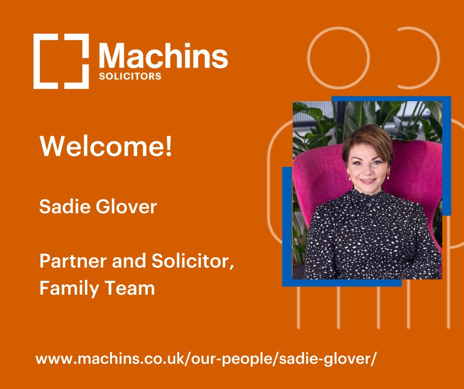 MachinsLaw's tweet photo. We are very excited to announce the arrival of Sadie Glover who has joined our Family Team as Partner and Solicitor. Sadie has a wealth of experience in #familylaw. A huge #teammachins welcome. We look forward to working with you.
https://t.co/hiJvslp0rF https://t.co/aYUntH7SJk