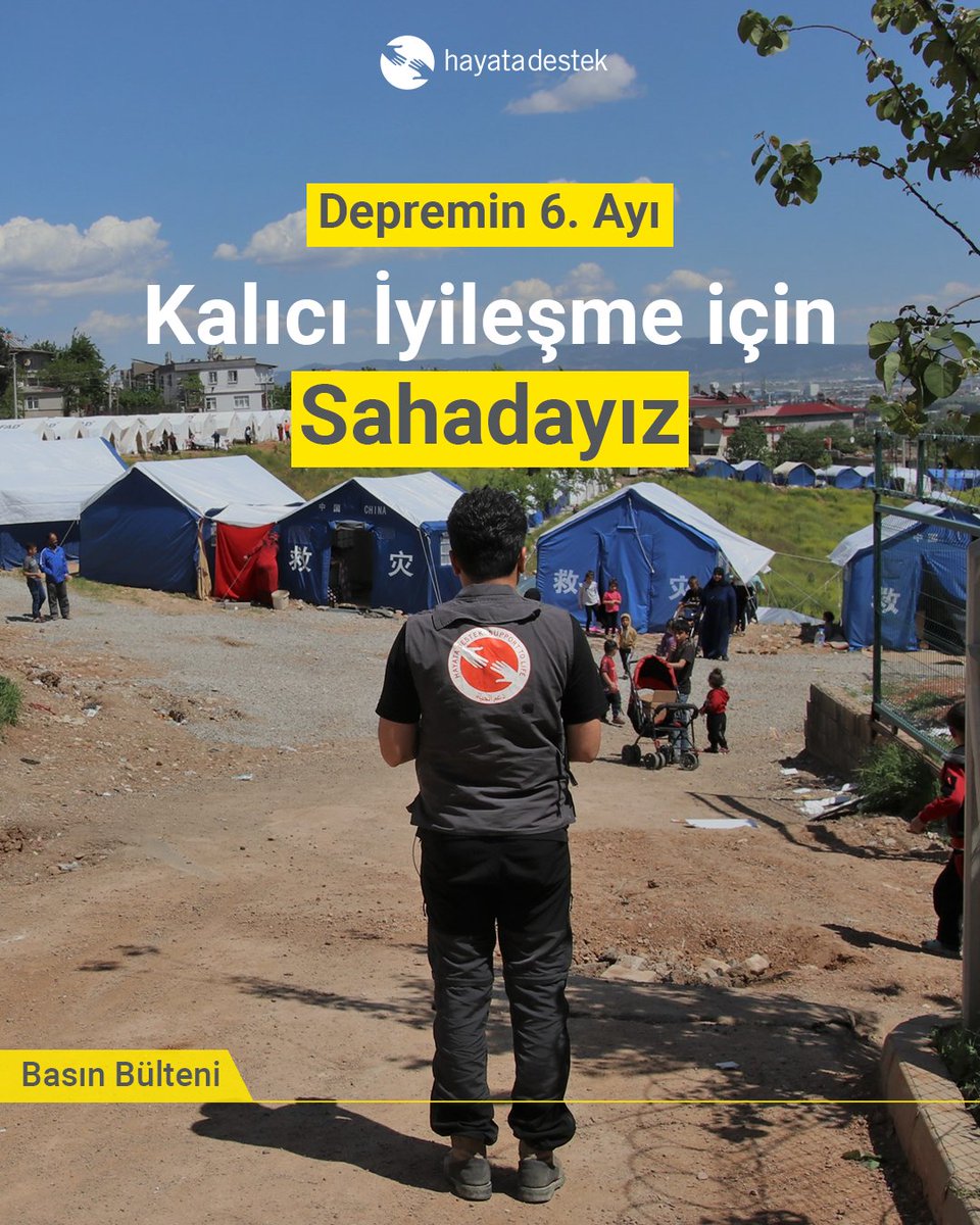 Support2Life's tweet photo. Depremin 6. ayında, hâlâ gidilecek çok yol, yapılacak çok iş var. #6Şubat'tan bu yana hayata destek olmak için bölgede çalışmaya devam ediyor, kalıcı iyileşmeye ve yerel halkın güçlenmesine katkı sunuyoruz. Basın bültenimiz yayında👉https://t.co/Ci77IbAu6y #Dayanışmaİyileştirir https://t.co/xqsJ2dOOl1