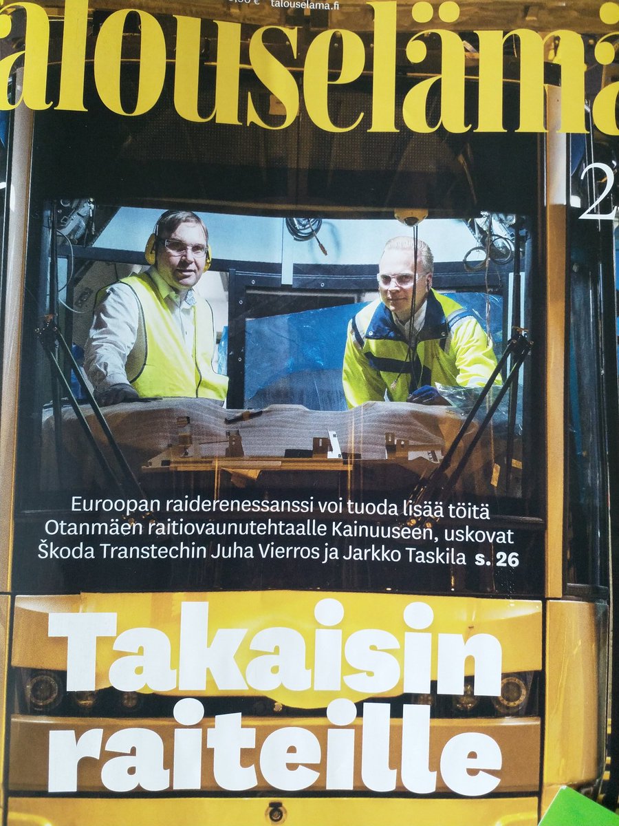 EMBAOULU's tweet image. Mukava lomalta paluu, kun omat alumnimme ovat näkyvästi esillä valtakunnan mediassa! Menestystä SkodaTranstech ja @JarkkoTaskila!