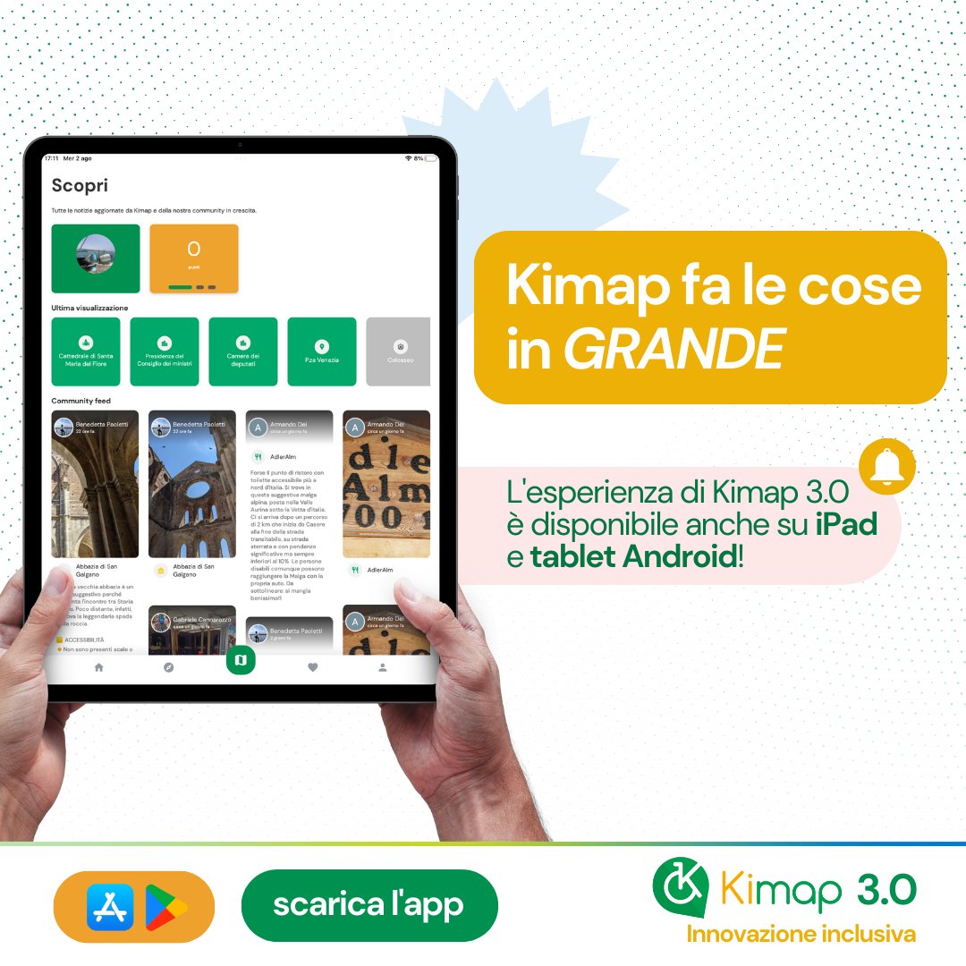 🤓 "Che schermo grande che hai!"
🐺 "È per farti vedere meglio, piccola Kimapper!"

👉 L'esperienza di Kimap ti aspetta anche su iPad e su tablet: rendi ancor più immersivo l'utilizzo di questa major release e scoprine ogni piccolo dettaglio😉
onelink.to/fsj9h8

#kimap