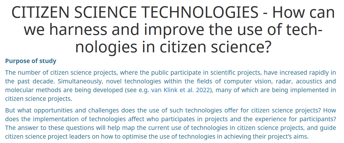 KochSheard's tweet photo. Are you involved in #CitizenScience ? 🔬🌍🧐🔍 If yes, please help us understand how technologies are or could be used in CS projects. Share your experiences &amp; opinions in this short survey: https://t.co/ZMxW8lqFjE @AlettaBonn  @shawan_c @rachelohry @Fringillidae_ @UFZ_de @idiv https://t.co/5L2tU9dlXb