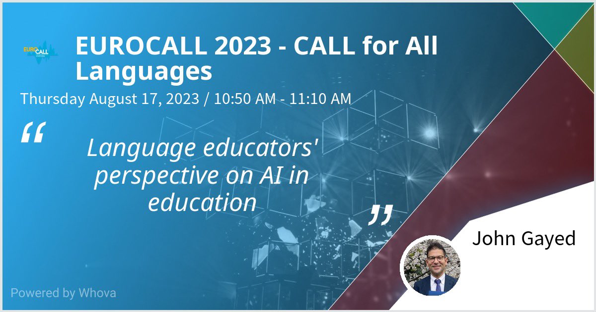 So excited to participate in this conference! Anyone else going to #eurocall2023 ?