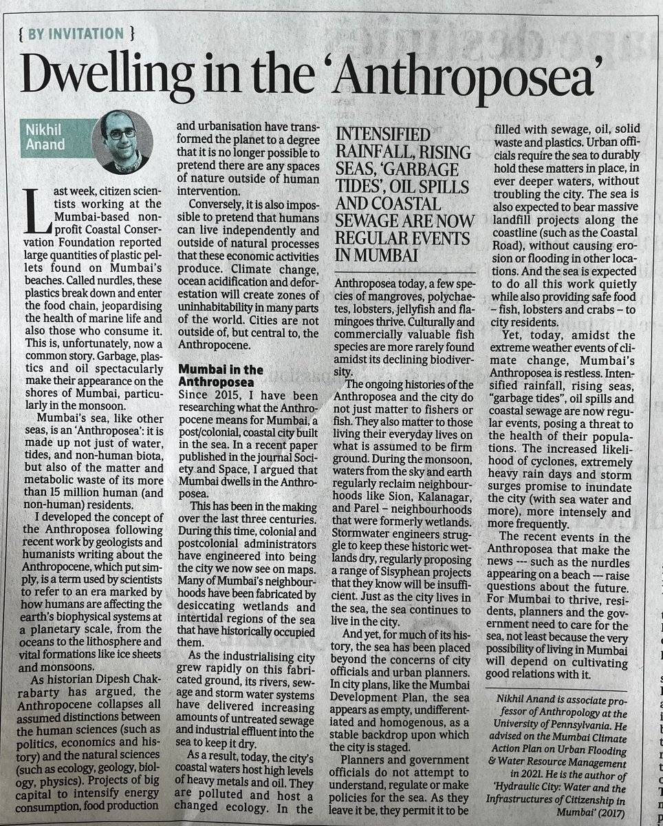 Out in today’s Hindustan Times 🙂

This short piece on the #anthroposea for #HTPremium, based on a recent article in @SocietyandSpace. Hope you enjoy it!