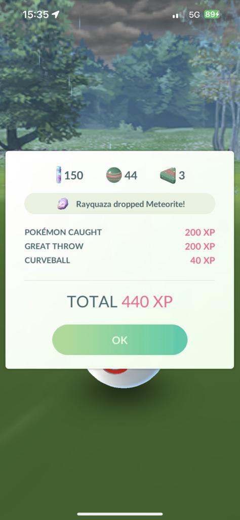 Got MEGA RAYQUAZA in Pokemon GO GLOBAL GO FEST. 