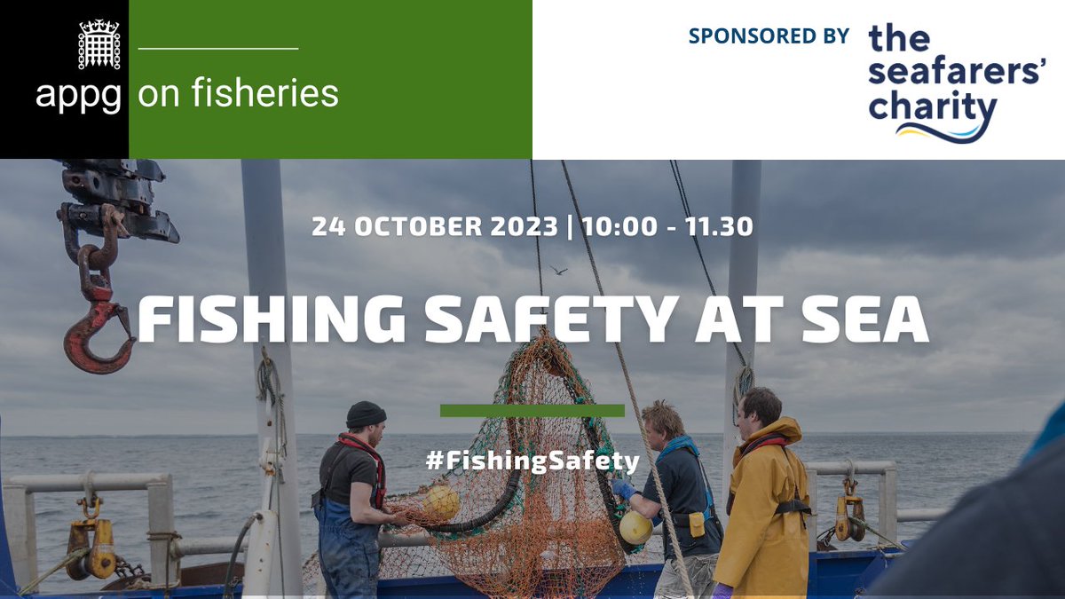 Registration is now open for our next event, Fishing Safety At Sea, which will call on expertise from fishing communities on how to continue to improve #fisher safety at sea, alongside highlighting safety initiatives in the sector. (1/2)