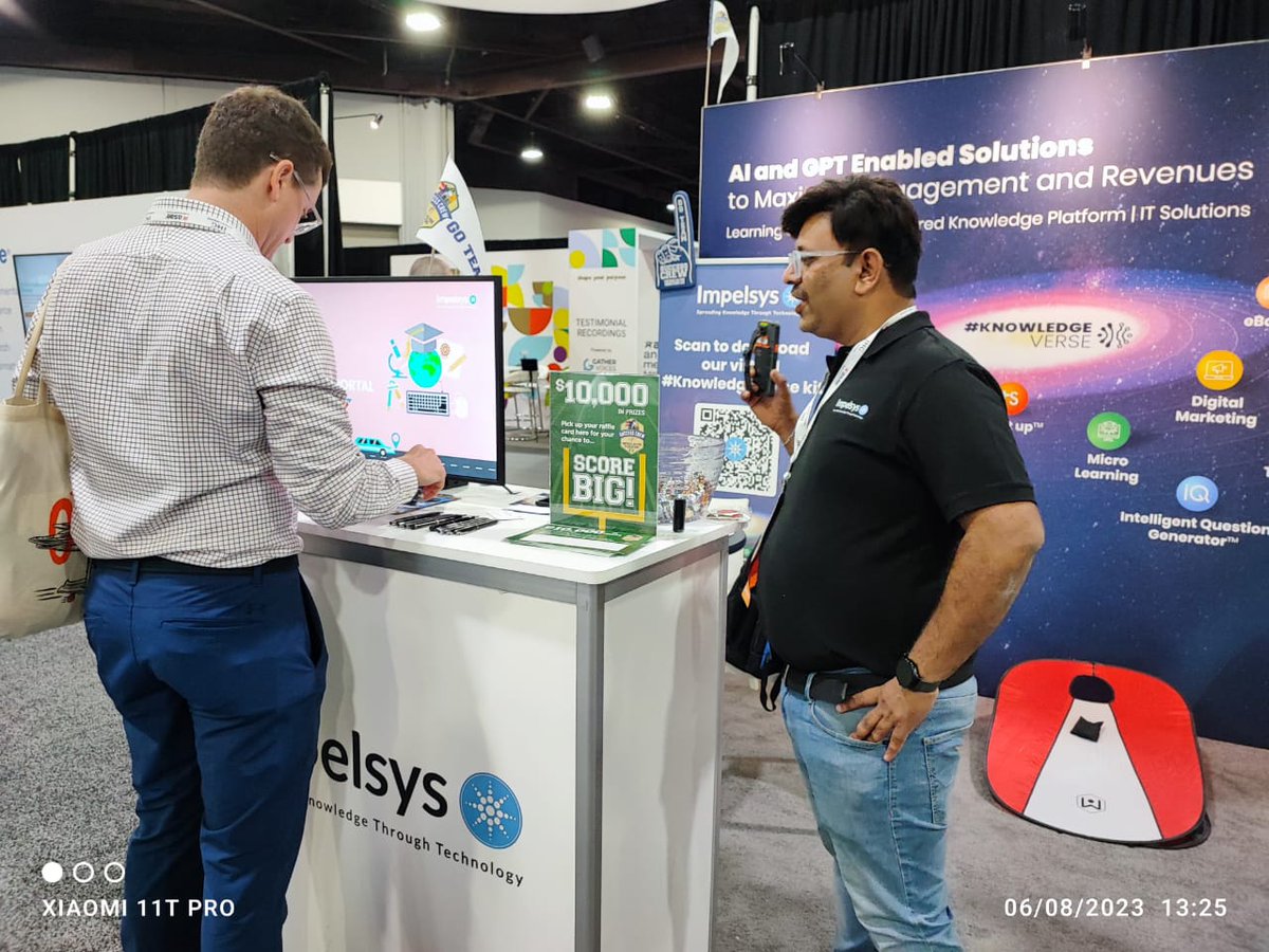 Impelsys's tweet photo. Exciting conversations, innovative ideas – it's all happening at Booth #743! Here's a sneak peek of Bharat Bhosale, Swaroop Chandra, and Darshan Parekh from #Impelsys as they engage with visitors and showcase how our #AI and #GPT-enabled solutions.
#ImpelsysAtASAE #ASAE2023 https://t.co/bn2mU00kon