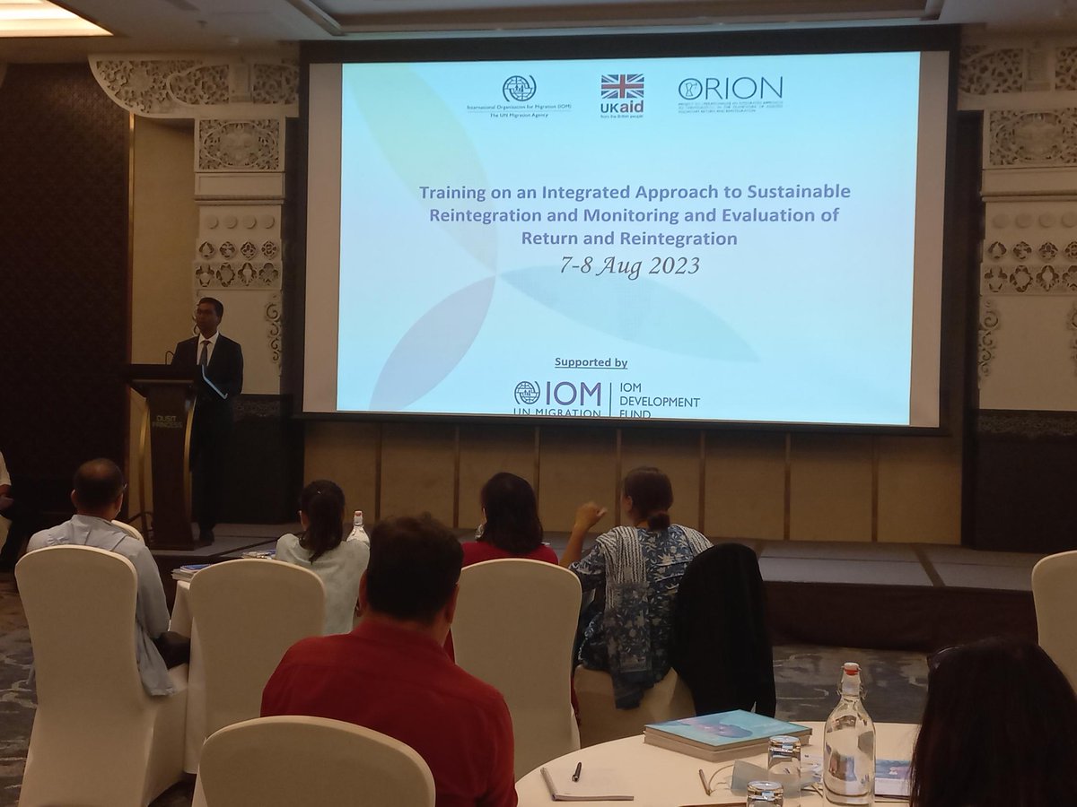IOMnepal's tweet photo. π’ Excited to kick off the two-day training on "Integrated Approach to Return and Reintegration"! Let's build sustainable support for migrant returnees together. π€π #MigrationMatters #ReintegrationTraining #SustainableSolutions #SDGs #GCM https://t.co/IHQfwRyuz4