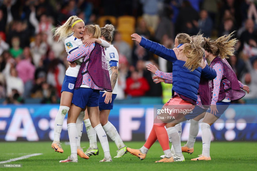 GettySport's tweet image. ENGLAND SURVIVE AND ARE INTO THE FINAL 8! 🦁

@Lionesses @FIFAWWC #Lionesses #ENG #FIFAWWC #BeyondGreatness 

📸: @ElsaGarrison - FIFA