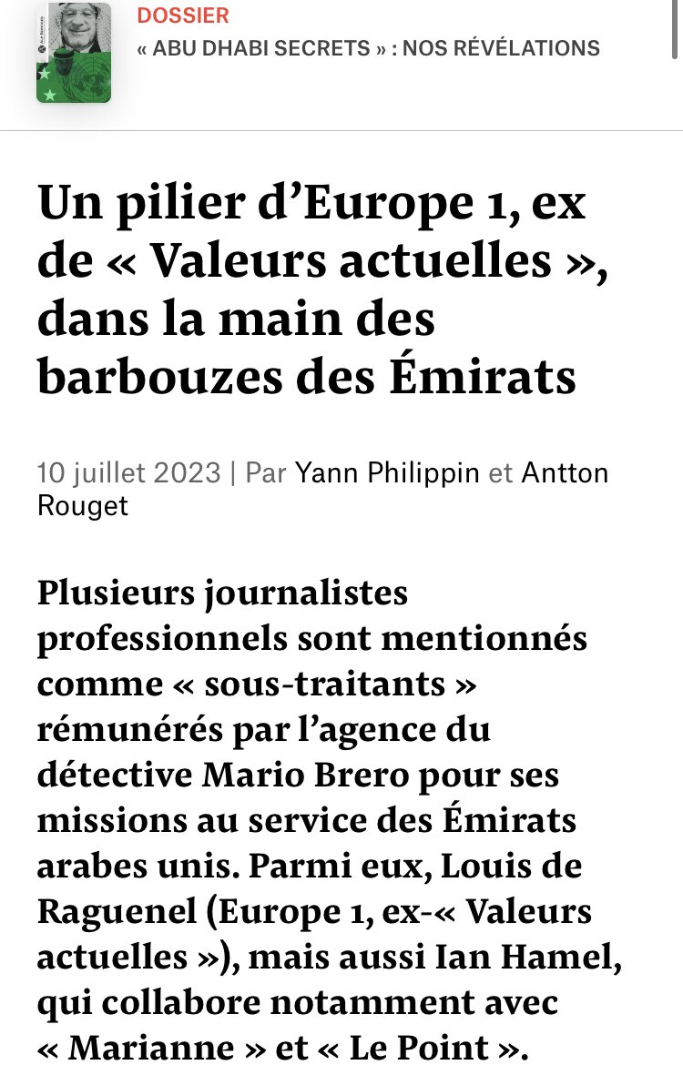 AnttonRouget's tweet photo. Avant de s’étonner du niveau du nouveau #JDD, petit rappel du bilan de G.Lejeune, «talent brut du journalisme» (dixit Lagardère), à VA :
- racisme
- fake news 
- manipulation par une société 🇮🇱
- infiltration par une agence liée aux services 🇦🇪
- baisse des ventes (-9% en 2022) https://t.co/O0lXkmhQn9