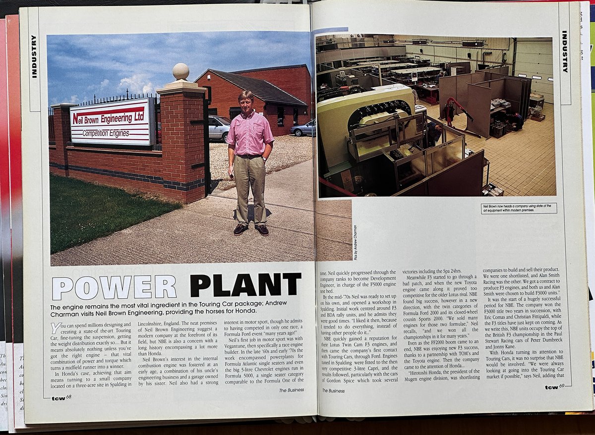 More sad news this morning again involving  <a href="/TeamDynamics/">Team Dynamics Motorsport</a> with the passing of engine guru Neil Brown. He worked magic on all sorts of powerplants and had a very long association with <a href="/Honda/">Honda</a>, as I wrote about in 1997 for my short-lived Touring Car Worldwide magazine. RIP Neil.