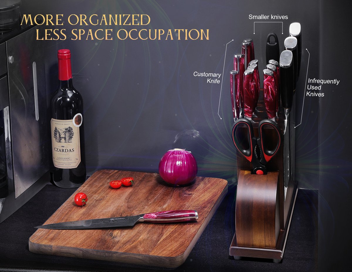 Piklohas's tweet image. Say goodbye to dull knives! ✂️💥 Piklohas magnetic knife set stays sharp and makes food preparation a breeze. 🔪🍅 Don&apos;t settle for less. #SharpPick  #kitchendesign  #Piklohas #Cooking