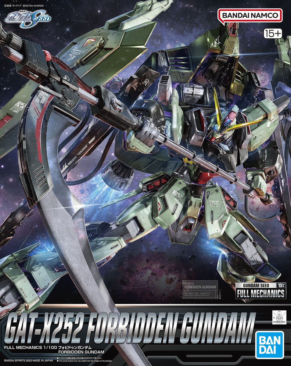 HobbySite's tweet photo. 【#今週の新商品情報】
『機動戦士ガンダムSEED』より、
「FULL MECHANICS 1/100 フォビドゥンガンダム」が8月11日(金)発売予定！

最新のアレンジと構造で1/100フルメカニクスより立体化！
最小限のモーションで高速強襲形態への変形が可能！
https://t.co/fdgvuazp1s

#ガンプラ #g_seed https://t.co/Djf7tx2cQv