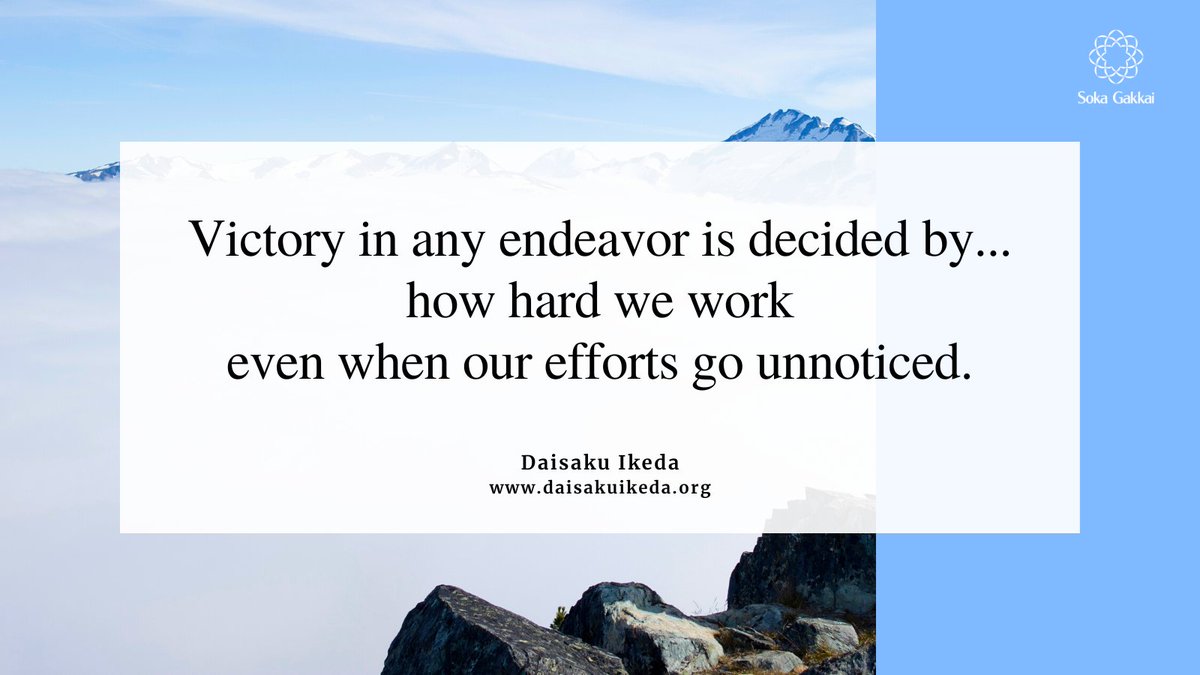 daisakuikeda_of's tweet photo. “Victory in any endeavor is decided by how effectively and fully we use our limited time, and how hard we work even when our efforts go unnoticed.” https://t.co/25NZrBtKCH