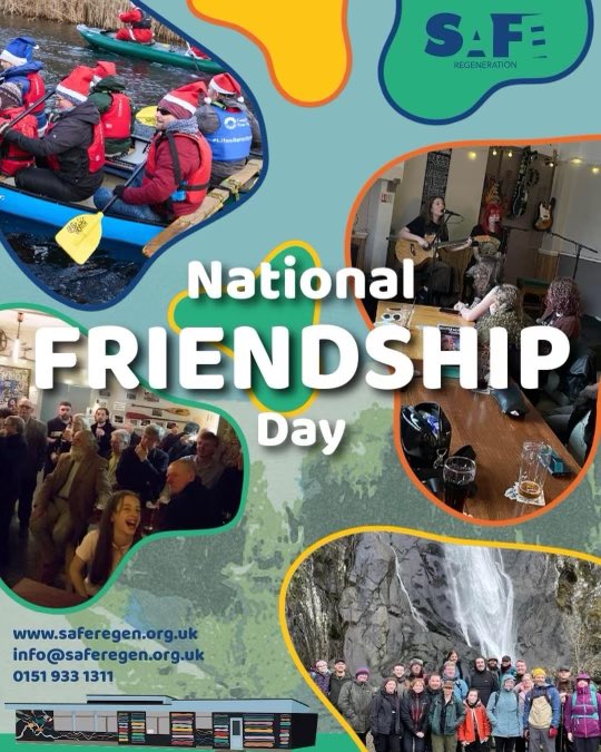 Happy National Friendship day!😁 Whether it's at our Cosy club, Canoe club, Cheesy Tuesdays, Walking club or Jam nights, there's plenty of opportunities to make friends!🙌 Keep an eye on our facebook pages to see when our events are!🙏 #NationalFriendshipDay #LockandQuayBootle