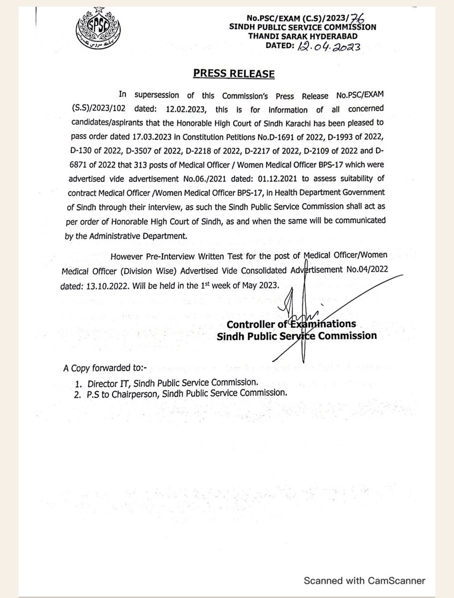 UnknownDaactar's tweet photo. When Medical Officers selected on contract basis without commission test in COVID were Regularized by HighCourt Orders then Why not the Spsc Passing Candidates should be adjusted by adding 2000 Posts to be Vacant?#JusticeForSindhDrs @BBhuttoZardari @MuradAliShahPPP @AzraPechuho https://t.co/ciV5I6N4oM