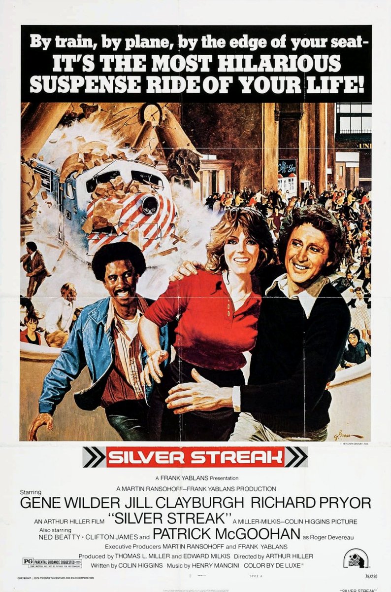 #Bales2023FilmChallenge Day 7 - Movie Filmed In Alberta #FilmTwitter #SilverStreak (1976) #GeneWilder #RichardPryor #JillClayburgh #PatrickMcGoohan