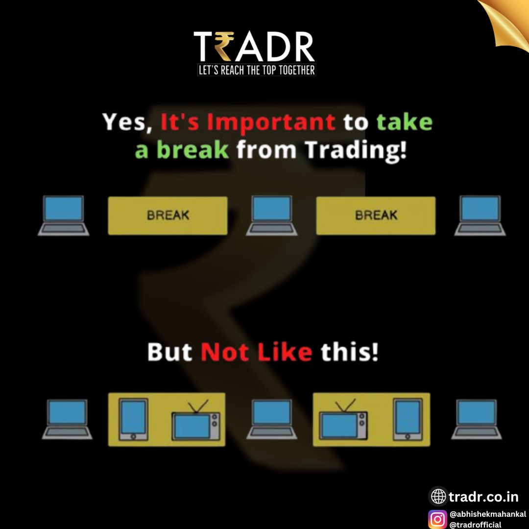 abhishektradr's tweet photo. It’s important to take a break from Trading!!
#success #dream #TRADR #tradingstrategy #trading #sharemarket #profit #NSE #nifty #learn #googlephotos #Google #finance https://t.co/oFWwgLuH0o
