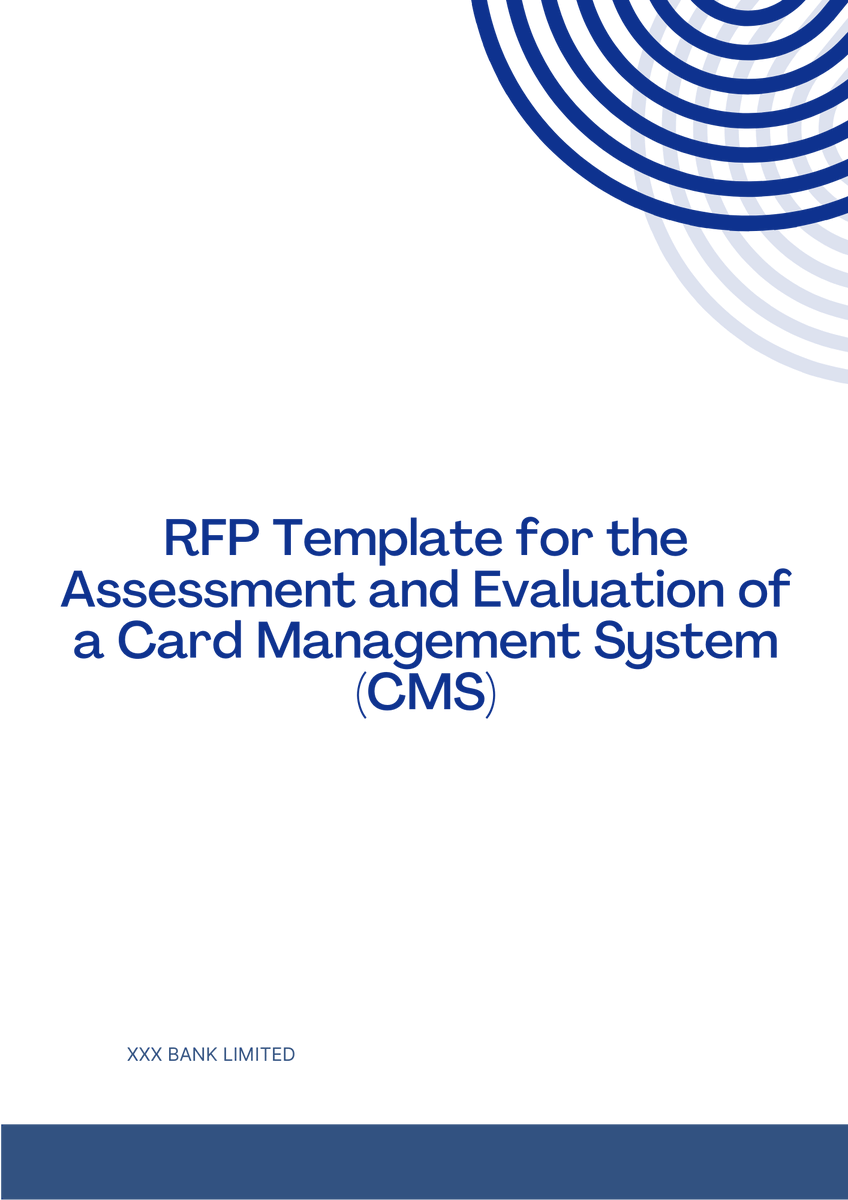 PolicyBanking's tweet image. RFP Template for the Assessment and Evaluation of a Card Management System (CMS) fintechpolicies.com/product/rfp-te… #CardManagementSystem #RFPTemplate