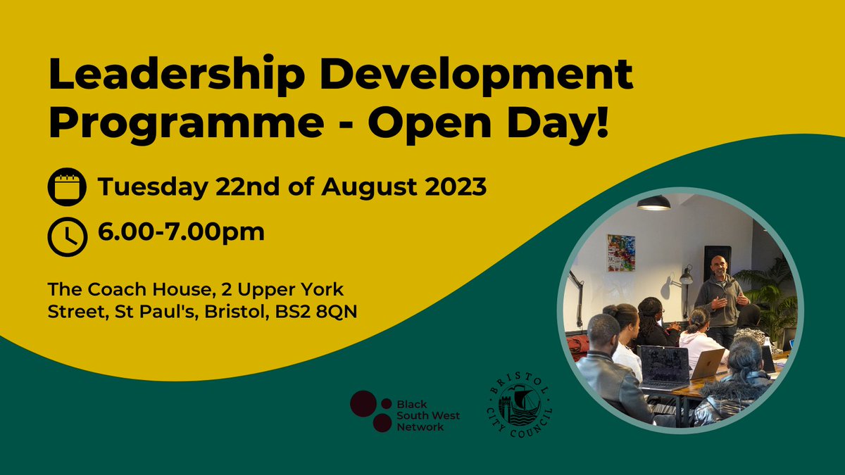 Join us for our Leadership Development Programme Open Day, 22/08/23. 🌟 Discover tools to navigate change, address racism, & adopt effective leadership strategies w/ Lead Facilitator @SistaSerwah & our Regional Capacity Building Manager. Sign up here ➡️ ow.ly/IxFn50PtKmo
