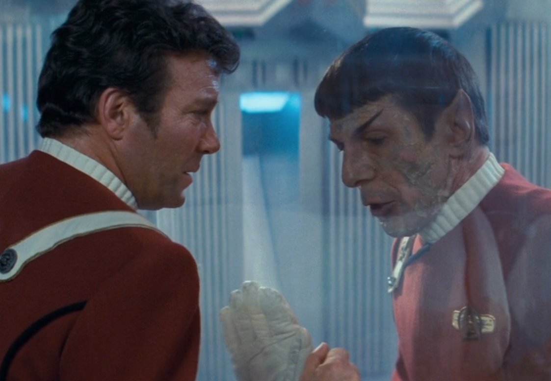 ShadowMann9's tweet photo. Watching Wrath of Kahn right now.🖖🏽 Such an awesome movie, and now I notice how basic the effects are and it STILL holds up because of the excellent writing and acting. Star Trek still lives in the hearts and minds of it's real fans. #RoddenberryTrek https://t.co/pvWKPmFutm