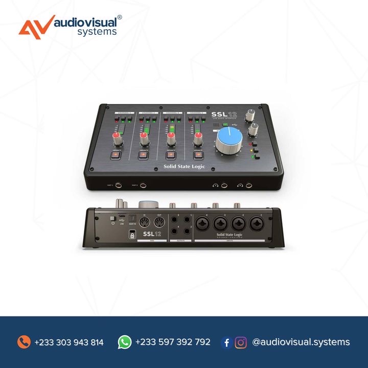 avsghana's tweet photo. Happy New Week Guys!
The SSL 12 is a 12-in/8-out USB bus-powered audio interface that enables you to get studio-quality audio into and out of your computer with minimal fuss and maximum creativity.
Contact us for yours today!
.
.
.
#audiovisualsystems #solidstatelogic #ssl12 https://t.co/IoYUKudXKf