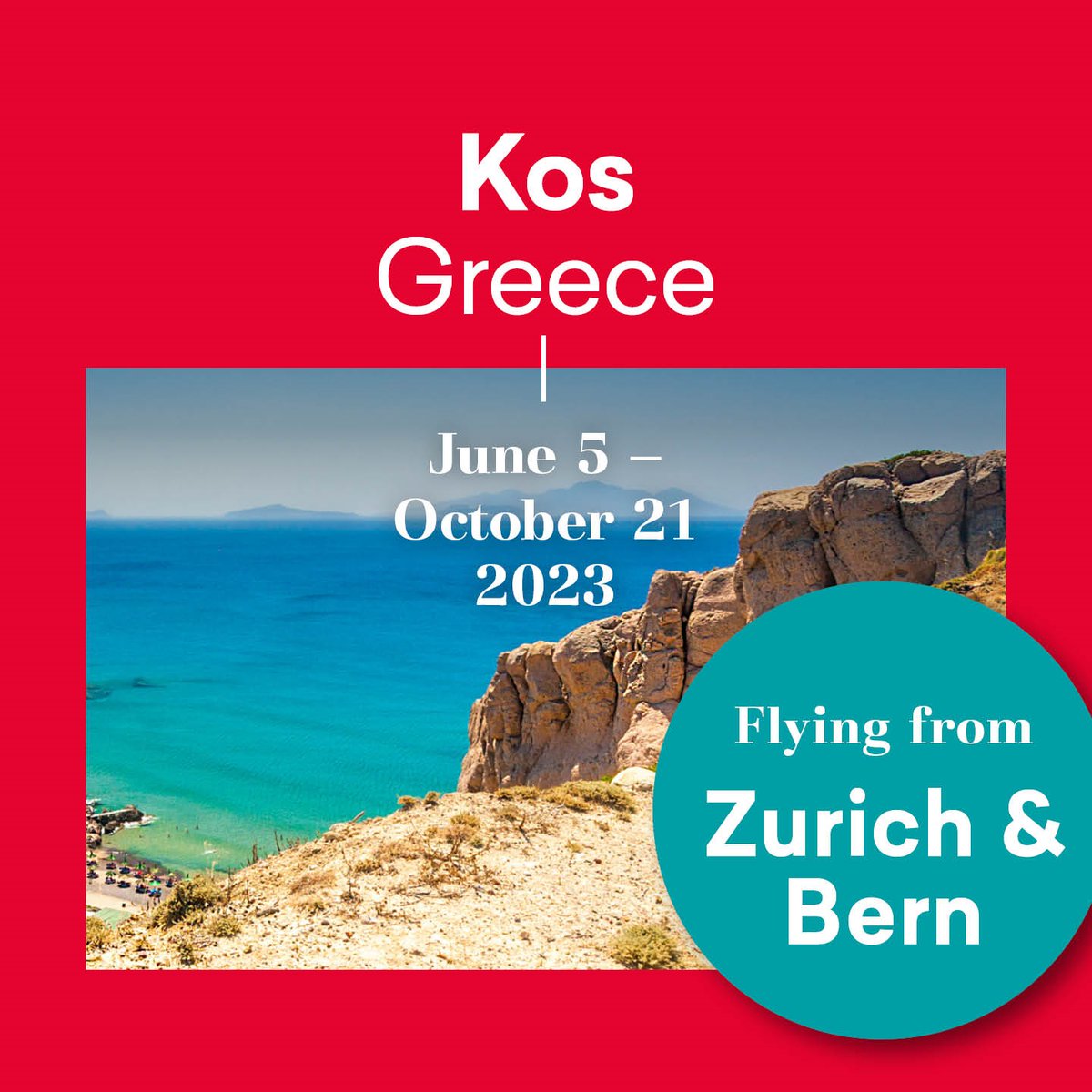 Making life more colourful - Welcome to Kos 🇬🇷🏝️! A paradise island where Greek history meets stunning beaches, vibrant and colourful culture, and delicious Mediterranean cuisine🌺🍽. 💻 Book your flight directly on helvetic.com [LINK IN BIO]