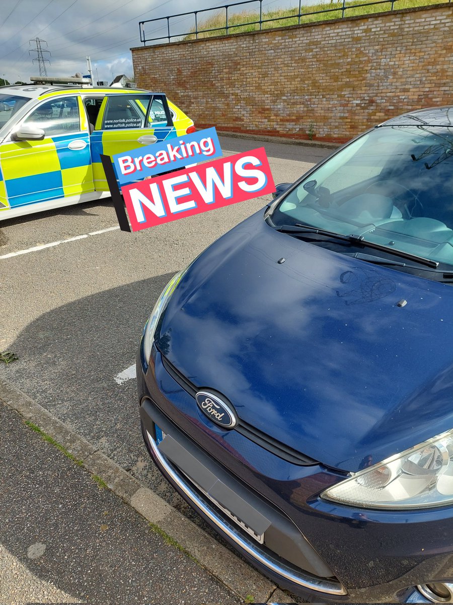 NSRAPT's tweet photo. #PHQRPU stopped this car on the #A14 #Copdock #Ipswich this morning due to no #insurance it was also found to have a defective tyre. #TOR issued for both offences. #Pc1202 @OpTutelage https://t.co/V70WbB4xfu