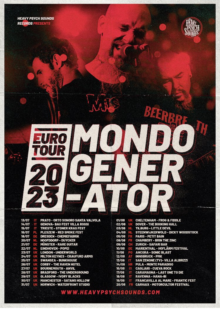 Mondo Generator euro tour 2023