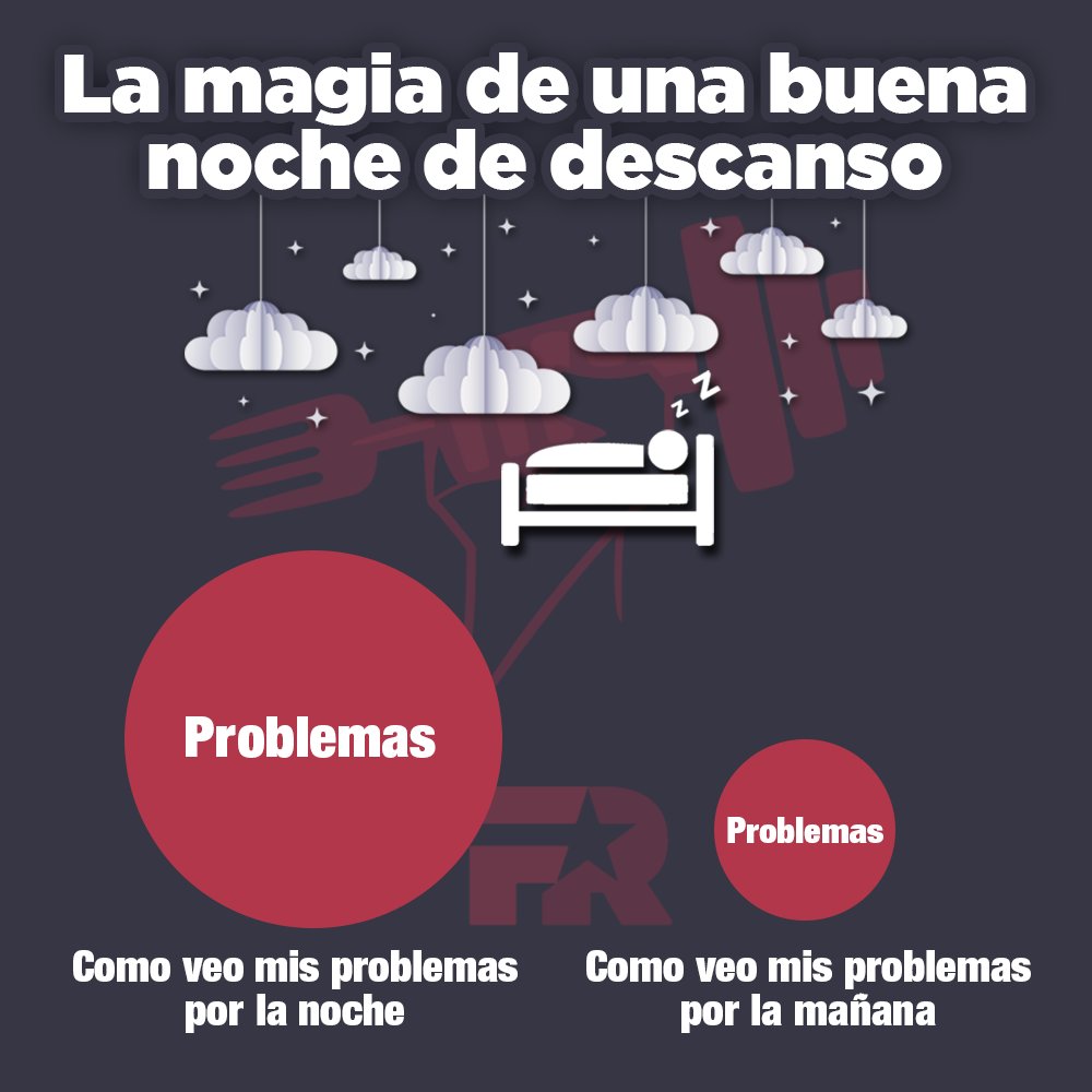 FITrebelde's tweet photo. Los problemas parecen hacerse más pequeños tras una buena noche de sueño. https://t.co/CLuBsUGUFB