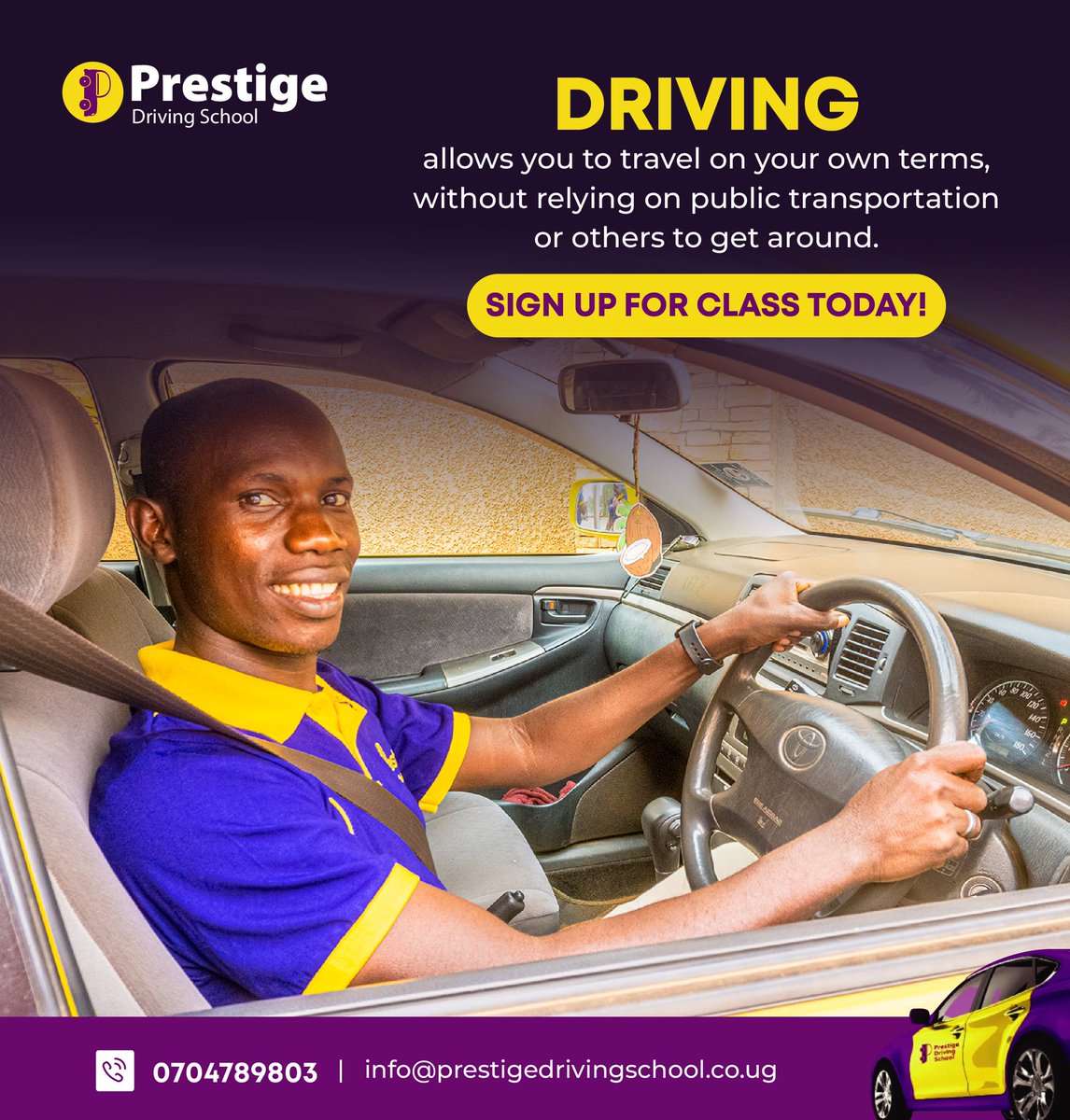 DrivingPrestige's tweet image. Visit any of our branches for driving lessons.

Call 0704789803 / 0392880190 to sign up with us and for any inquiries.

#PrestigeDrivingSchool #DrivingClasses