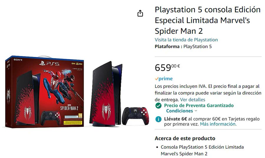 La PS5 tendrá una edición limitada de Spider-Man 2