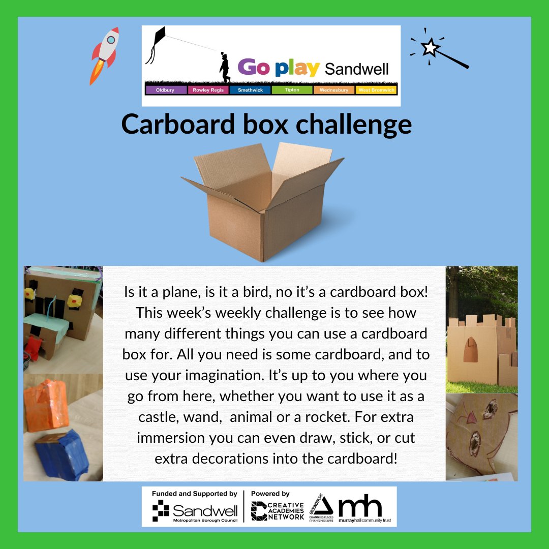 Have a look at this week's challenge.
You will need a cardboard box.

#gpschallenge
#goplaysandwell
#activitiesforkids
#playathome