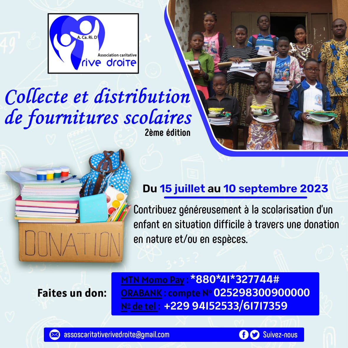 Association Caritative Rive Droite tweet media