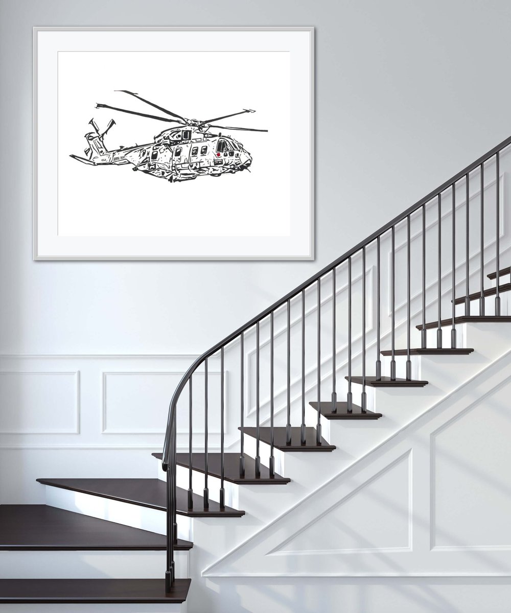 #merlinmonday
▶️ royalmarinesshop.com/products/whisk…

#846NAS #CHF #RoyalMarines #Commando #Merlin #FlyNavy #FleetAirArm #BritishArmedForces #InkDrawing #MilitaryArtist #PrintsAvailable #ArtforSale