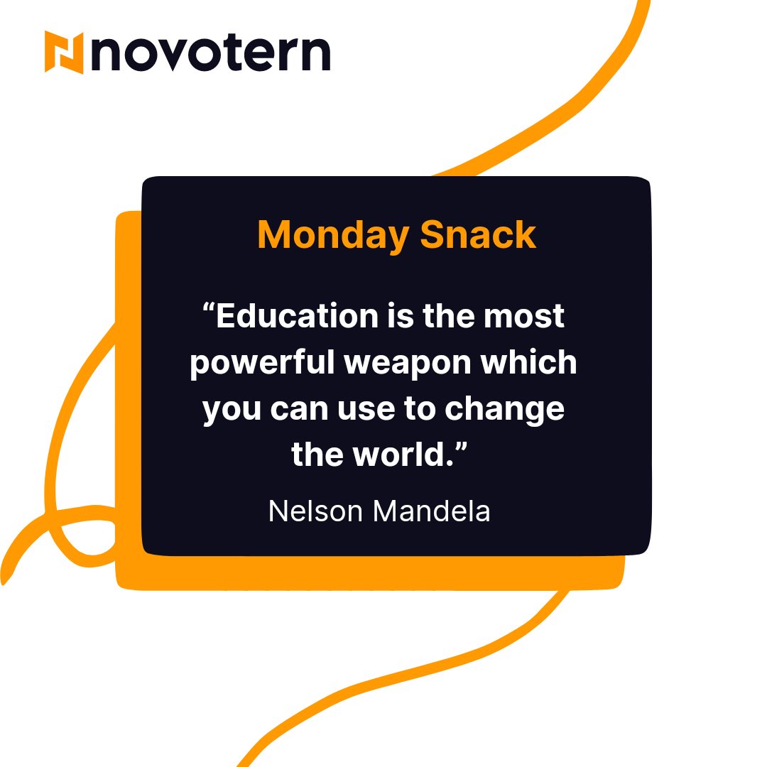 novotern's tweet image. The necessity of education cannot be over-stated. Education is one of the basic needs of human being. It is also essential for any kind of development. Get that tech skill today!
#techeducation #techcourse #techschool #novotern #mondaymotivation #mondaytips