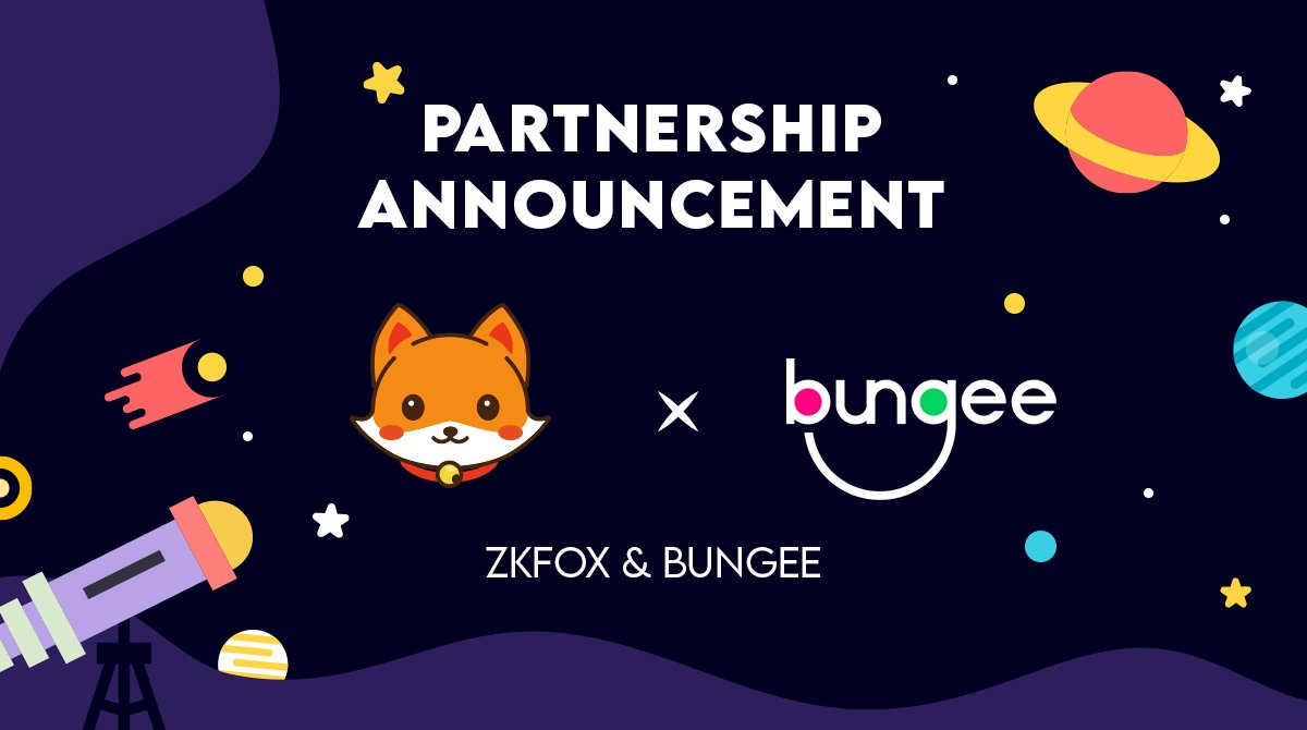 #Bungee Bridge's integration on #zkFox is done🚀 Now you can seamlessly transfer your assets to @zksync from our website using @BungeeExchange Bridge. zkfox.io/#/bridge Cheers to this great collaboration🍻 #zkSyncEra #DeFi #zkSync