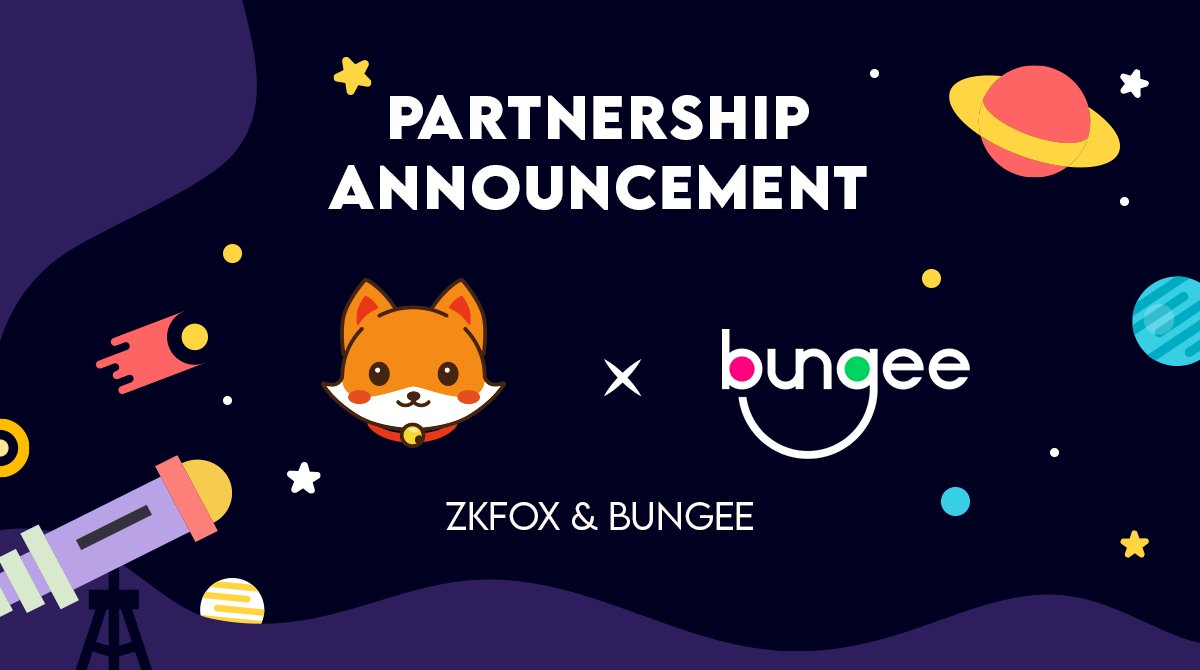 #Bungee Bridge's integration on #zkFox is done🚀

Now you can seamlessly transfer your assets to <a href="/zksync/">ZKsync (∎, ∆)</a> from our website using <a href="/BungeeExchange/">Bungee</a>  Bridge.

zkfox.io/#/bridge

Cheers to this great collaboration🍻

#zkSyncEra #DeFi #zkSync