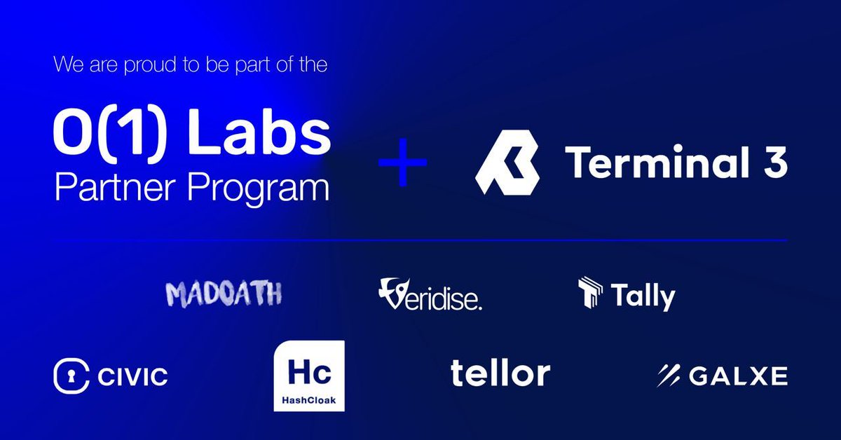 Gary Liu (@garyliu) on Twitter photo Excited to be partnering with <a href="/o1_labs/">o1Labs (httpz)</a> and <a href="/MinaProtocol/">Mina Protocol (httpz) 🪶</a> on zero knowledge tech. <a href="/terminal3io/">Terminal 3</a> is joining a world-class group in this program. Excited to be partnering with <a href="/o1_labs/">o1Labs (httpz)</a> and <a href="/MinaProtocol/">Mina Protocol (httpz) 🪶</a> on zero knowledge tech. <a href="/terminal3io/">Terminal 3</a> is joining a world-class group in this program.