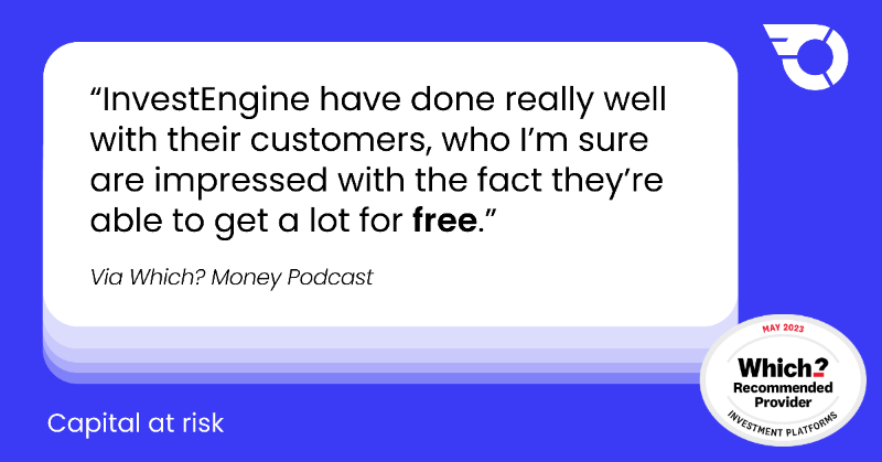 InvestEngine's tweet photo. A quote that says it all. Listen to the @WhichMoney Podcast to see why we're a Which? Recommended Provider
When investing, your capital is at risk.
#InvestEngine #ETF #Investment #Finance #Which #ISA #ETFinvesting
