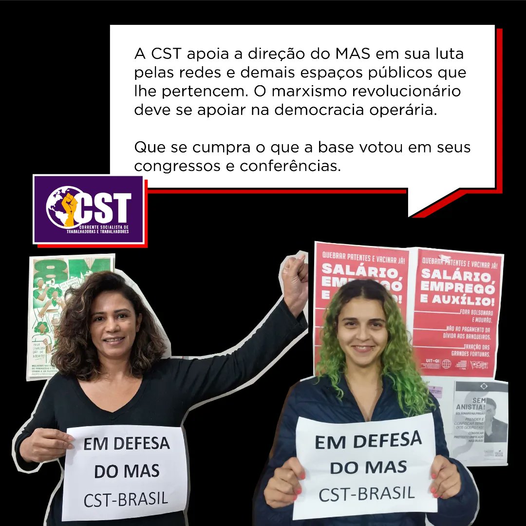 partido_tu_pt's tweet photo. 🤲 Lê o apoio da CST, secção brasileira da UIT-CI. 

Agradecemos imenso o apoio! 

Convidamos todas as organizações a defender a importância da democracia interna e a vontade da maioria dos ativistas/militantes de qualquer organização política e ativista. ✊

#DevolvamoMAS https://t.co/bnCFyqPLUe