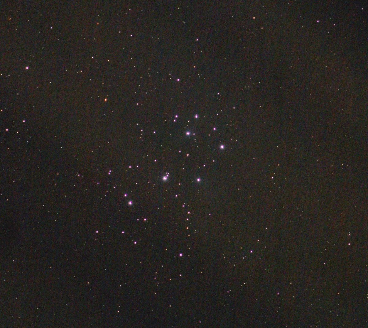 DavidBflower's tweet photo. The Pleiades through clouds. 7 August 2023. #StormHour #ThePhotoHour https://t.co/d1uiS7KhwQ