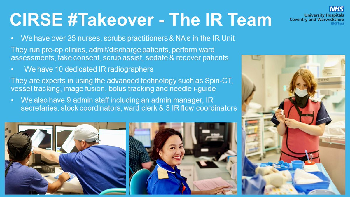 CIRSE (@cirsesociety) on Twitter photo #CIRSEtakeover <a href="/DrNeilGuptaIR/">Neil Gupta</a>
Day 1: The IR Suite at <a href="/nhsuhcw/">UHCW NHS Trust</a> underwent a £5.5million rebuild and consists of 4 IR theatres, a 7-bed day ward, open plan office space & reporting room. We are a large team offering the full range of IR procedures 24/7, 365days/year. #IRads #CIRSEtakeover <a href="/DrNeilGuptaIR/">Neil Gupta</a>
Day 1: The IR Suite at <a href="/nhsuhcw/">UHCW NHS Trust</a> underwent a £5.5million rebuild and consists of 4 IR theatres, a 7-bed day ward, open plan office space & reporting room. We are a large team offering the full range of IR procedures 24/7, 365days/year. #IRads