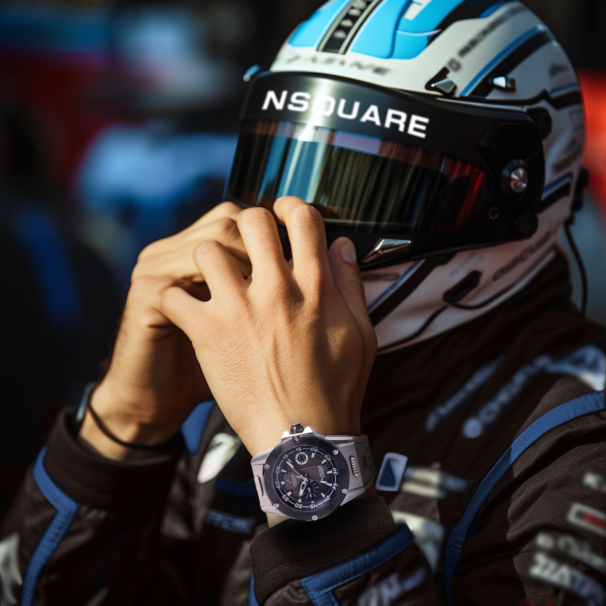 NSquareHK's tweet image. 🏁 Unleash Victory! Introducing #DynamicRace 44mm N61.1 Steel/Grey. Embrace speed, co-write triumph. Precision movement, steel-grey elegance with starry blue accents. More than a watch—it's your journey of courage and velocity. Every tick, every stride, a step closer to victory.