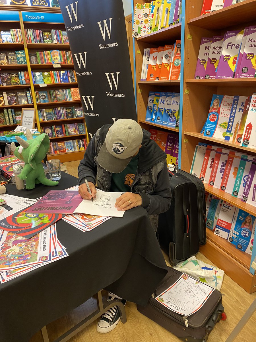Wow! What a fantastic and fun afternoon we had yesterday with Alex Willmore, who joined us at a sold-out event to launch his brilliant new picture book, Spyceratops! Thanks Alex for coming along and keeping everyone so entertained! Limited extra signed copies available in store.