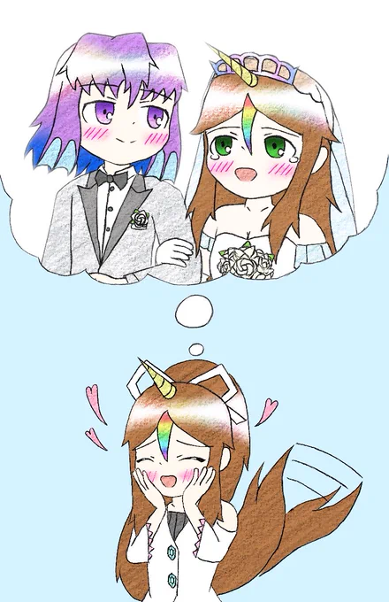 定期的に上げるうちのこCP。 凪沙と白雪でなぎしら。