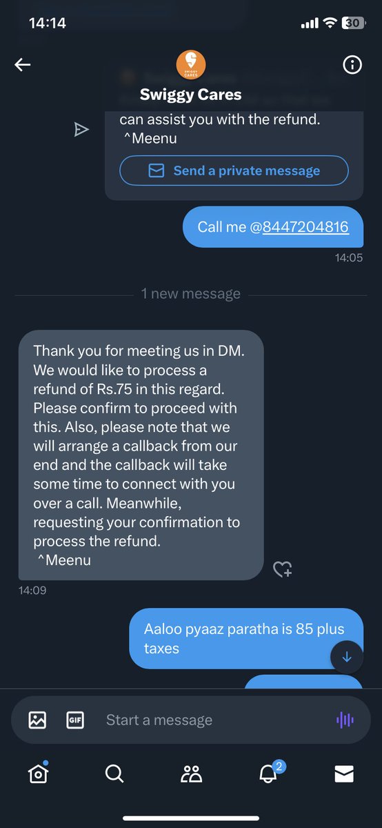 sarcasmisgod's tweet photo. @SwiggyCares are we petty cash pigs to slaughter? Such inhuman way of dealing with customers. Better never get into b2b as b2c you have sulked down https://t.co/rrpVV8DQoX