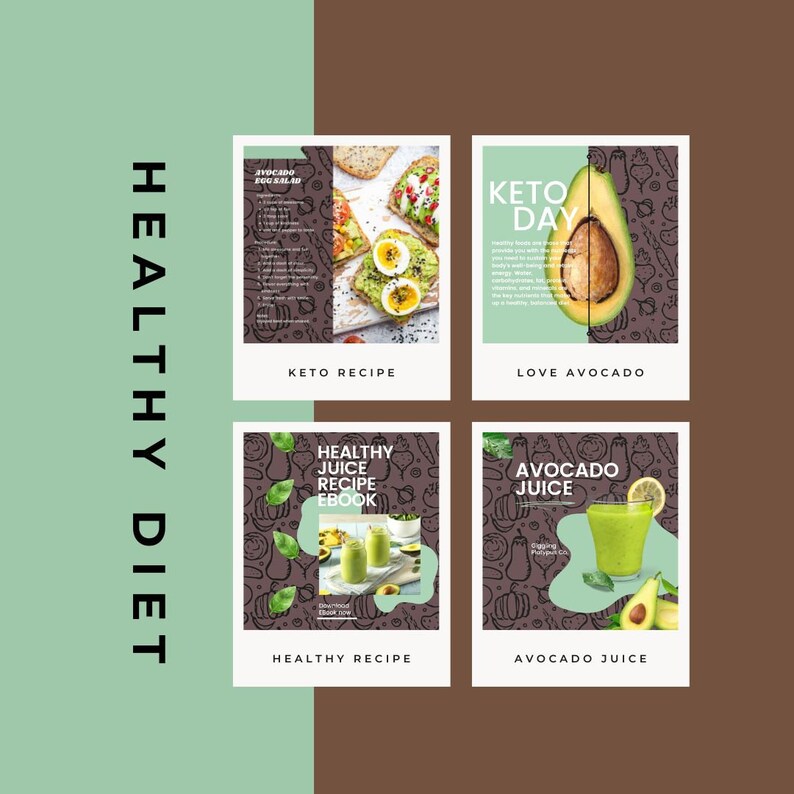 🥑 Embrace the #KetoLifestyle with our sizzling NEW Canva templates! 🎉 Create mouthwatering recipes, meal plans, and fitness trackers while staying on track to your health goals. 🏋️‍♀️ Get ready to rock the keto way, one vibrant design at a time! 🎨 #HealthyBusiness #KetoTemplates